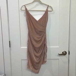 Sparkly light pink cocktail dress